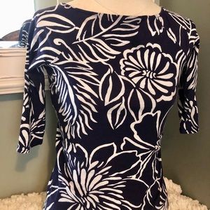 Lilly Pulitzer Navy Floral Top